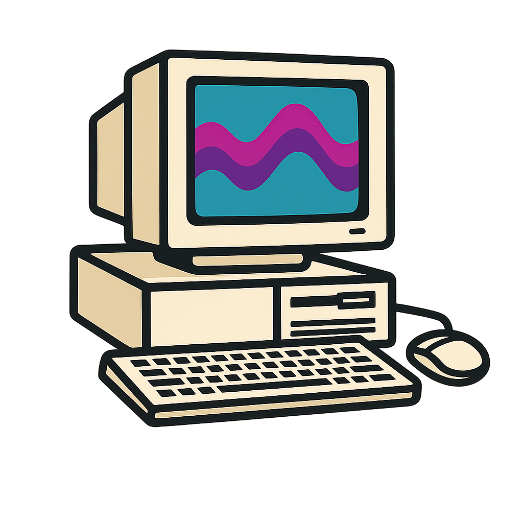 Retro computer with vibes